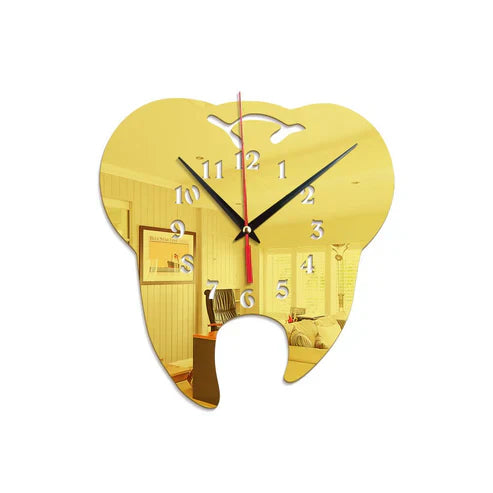 Acrylic Tooth Shape Wall Clock Living Room